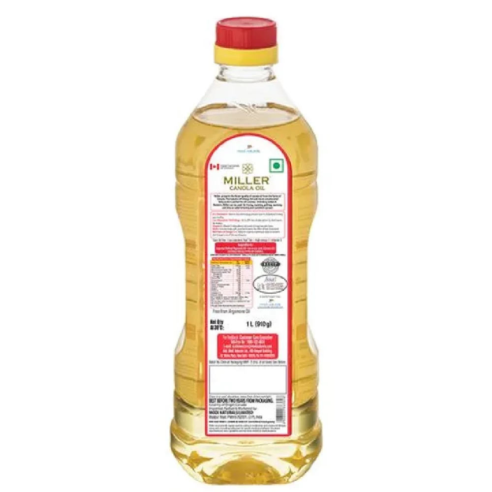 Miller Canola Oil - For All Types Of Cooking, 1 L-2.webp